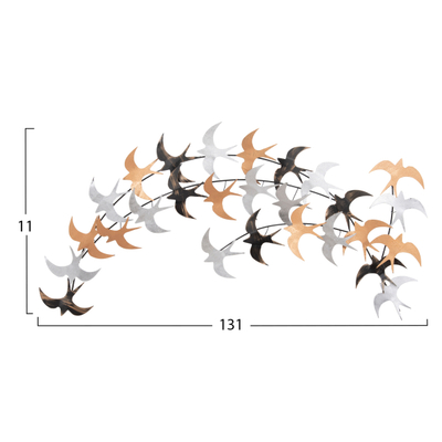 Dekor muri Birds 131x11x70Hcm (HM4655)