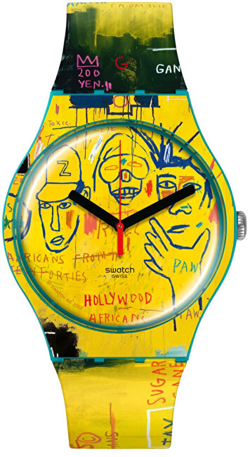 Orë Swatch Art Journey Hollywood Africans By JM Basquiat, e verdhë