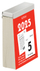 Kalendar ditor Herlitz Daily Tear-off No. 5, format 81 x 106mm, viti 2025, i kuq