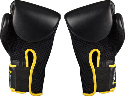 Doreza boksi Avento Boxing Gloves PU, 8 oz, për të rritur, të zeza me të verdha