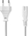 Kabllo rryme Nedis IEC-320-C7, 2m, Euro plug, e bardhë