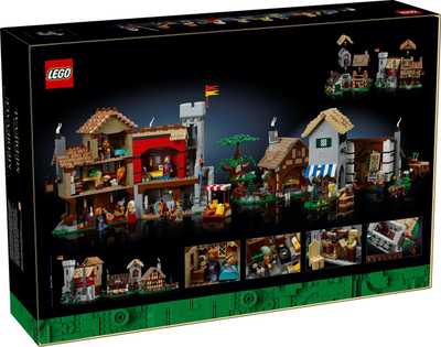 Set ndërtimi LEGO Icons 10332 Medieval Town Square, 3304 pjesë, 8 minifigura, shumëngjyrëshe