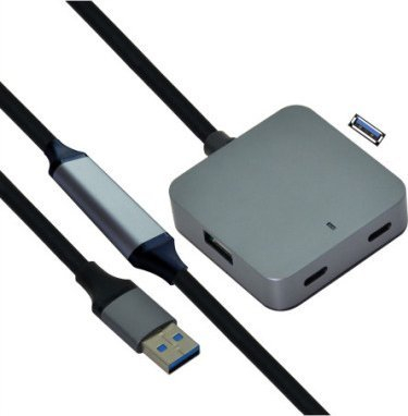 HUB USB VALUE 3.2 Gen1, 4 porta, kabllo zgjatëse 10m, i zi