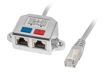 Ndarës rrjeti Lanberg AD-0026-S, 10/100 Mbps, Cat5e, argjend