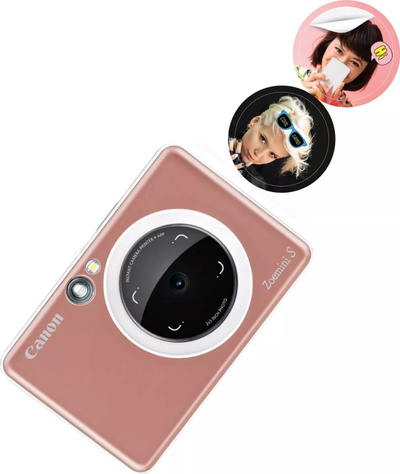 Letër fotografike Canon Zoemini ZINK, sticker rreth 3.3cm, 20 fletë, e bardhë