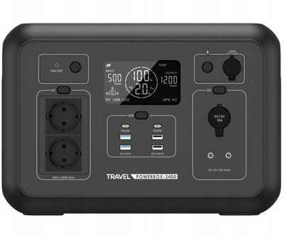 Stacion energjie portativ Volt Polska Travel Power Box 2400, 2400W, 1008Wh LiFePO4, i zi