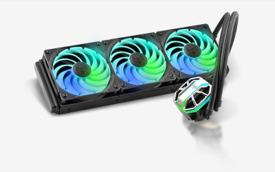 Ладилник со вода за процесор Sapphire Nitro+ S360 AIO, 360 mm, ARGB, црн