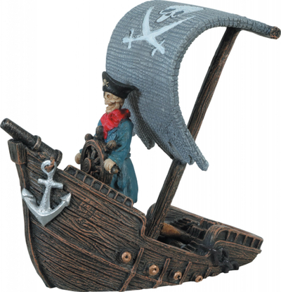 Ornament për akuarium Zolux Pirate Ship, rrëshirë, 18.5 x 8 x 16.5 cm, shumëngjyrësh