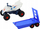 Set lodrash me makinë moderne, quad bike edhe kamion tërheqës, blu