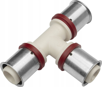 Bashkues tee PPSU KAN-therm ultraPRESS, 25 mm, për ujë dhe ngrohje