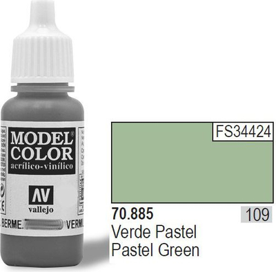 Bojë akrilike Vallejo Model Color Pastel Green, 17ml, jeshile pastel