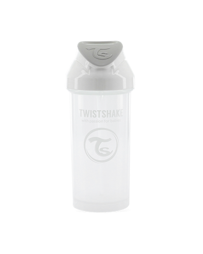 Gotë me Pipë Twistshake 360ml 6+ muaj, Bardhë