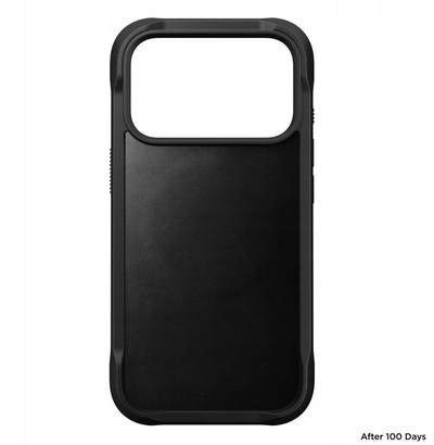 Kapak telefoni Nomad Rugged për iPhone 17 Pro, lëkurë Horween, i zi