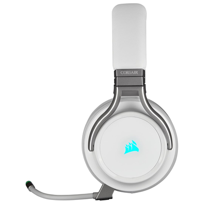 Безжични слушалки Corsair Virtuoso RGB, 50mm, 7.1 surround, бели