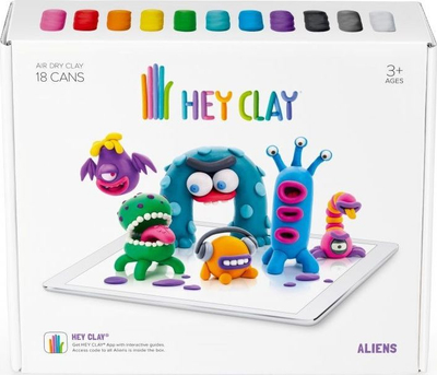 Set plasteline Tm Toys Hey Clay Aliens, 18 copë