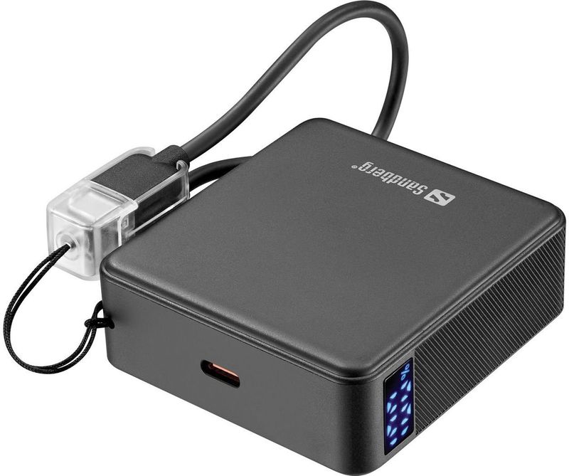 Powerbank Sandberg Nano 10000 PD20W, 10000mAh, karikim i shpejtë 20W, i zi