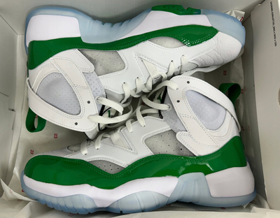 Atlete basketbolli Nike Jordan Jumpman Two Trey M DO1925-130, të larta, Nike Air, të bardha me jeshile
