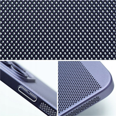 Futrollë telefoni Breezy për Samsung Galaxy A35 5G, me vrima për ajrosje, plastike e hollë, blu