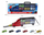Set lodrash kamion transportues me 6 vetura sportive, shumëngjyrëshe