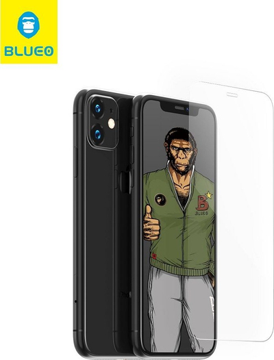 Xham mbrojtës Mr. Monkey Glass 5D për Samsung Galaxy A56 5G, i plotë, i zi