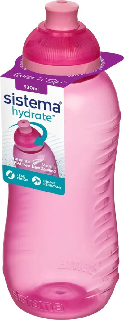 Shishe uji Sistema Twist n Sip, 330 ml, rozë