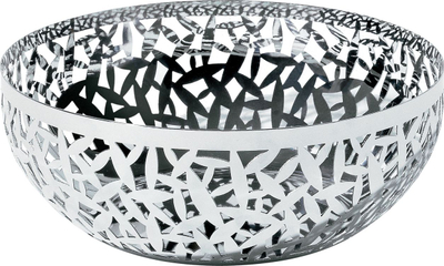 Pjatë frutash Alessi Marta Sansonic Cactus, metal, madhësi mesatare, e bardhë