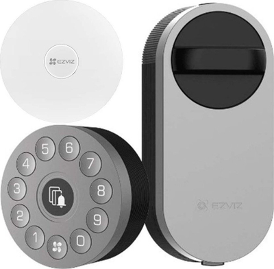 Bravë e zgjuar dere Ezviz CS DL01S DL01CP A3 BK, Bluetooth, tastierë me kod, gri