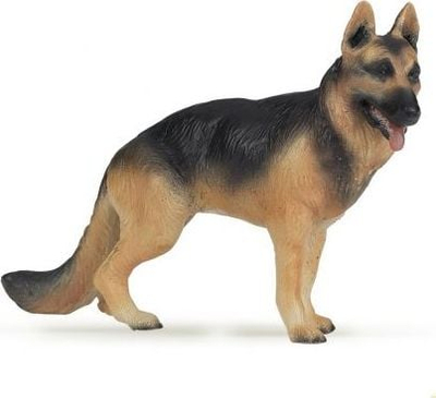 Figurë lodër PAPO German Shepherd Dog and Cat Companions, PVC, kafe e zezë
