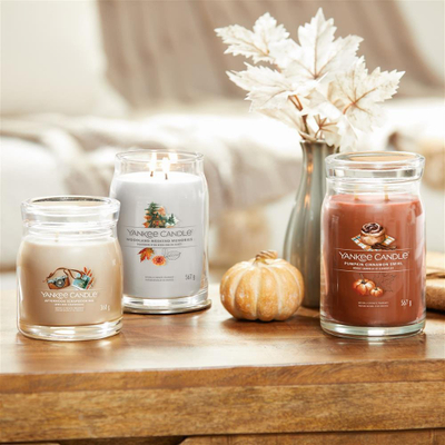 Qiri me erë Debenhams Pumpkin Cinnamon Swirl Signature, kavanoz i madh, erë kanelle, vanilje dhe portokalli
