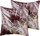Jastëkë dekorativë Beliani CALLA, set 2 copë, velvet, 45 x 45 cm, të kuq