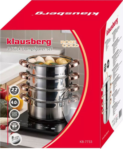 Тигањ со пареа Könighoff KB-7733, 22cm, 4.0L, инокс