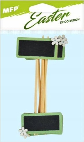 Pllakëza druri MFP Wooden Plaque, set me 6 copë, 14 cm, jeshile