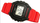 Orë dore Casio W-218H-4B, digjitale, për burra, e kuqe