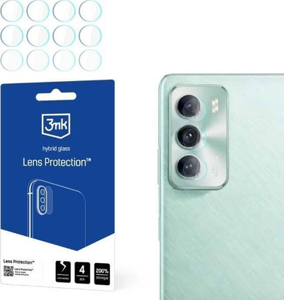 Mbrotjëse xhami për kamerë 3mk Oppo Reno 12, hibrid, 0.16mm, transparente