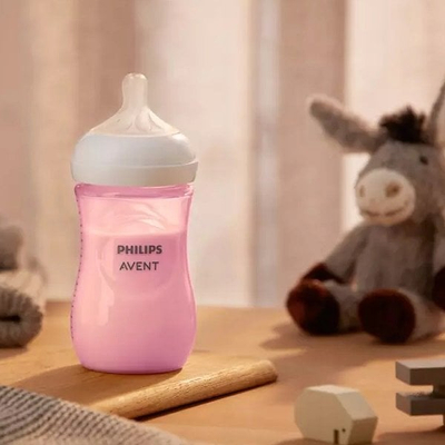 Bиберон Avent Natural Response, 260 ml, розева боја