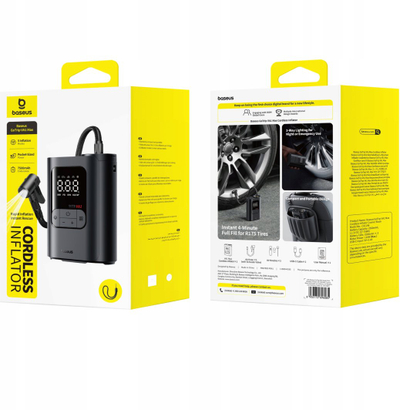 Kompresor veture Baseus GoTrip VA1, wireless, 150 PSI 7500 mAh, gri e errët