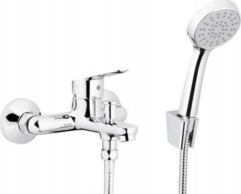 Rubinet murit KFA Armatura Sparc 5414-510-00, me set dushi, krom