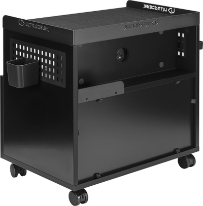 Кабинет за канцеларија ULTRADESK CRATE, 60x60x38 cm, со тркала, црн