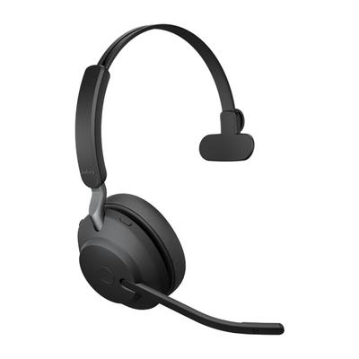 Kufje Jabra Evolve2 65 USB UC Mono, me bazë karikimi, të zeza