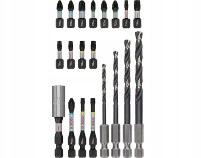 Set bitash edhe stërvitjesh Bosch Pro HSS, 20 copa, Impact