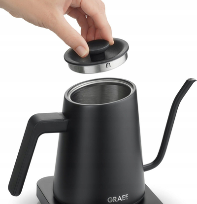 Iбрик електричен Graef GK 502, 0.9L, контрола на температура, црн