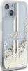 Mbulesë telefoni Guess Liquid Glitter Stripes për iPhone 15, 14, 13 6.1", transparente me grimca të arta