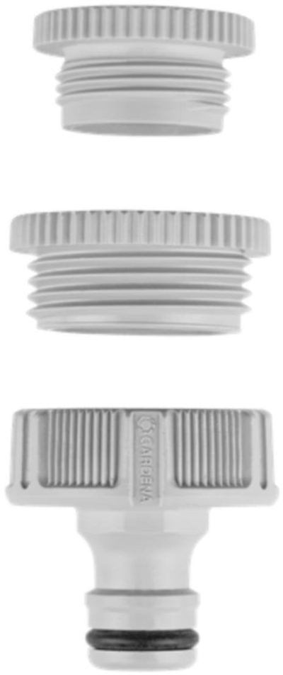 Përshtatës uji Gardena Multi Coupling, set reduktues 1\" 3/4\" 1/2\", plastik, gri