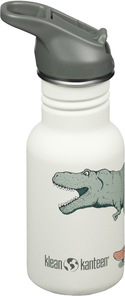 Шише за вода за деца Klean Kanteen Classic, 12oz, спортски капак Flip Seal, Dino Skate