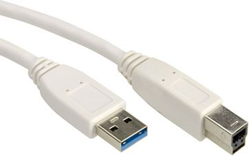 Kabllo USB Multicomp Pro 11.99.8870, USB 3.0 Type A me B, 1.8m, e bardhë
