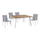 Set Tavolinë + 4 karrige alumini HM10599.01, bardhë