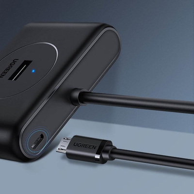 Hub USB Ugreen me 4 porta, USB 3.0, 1 m, i zi