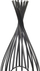 Декоративен фенер Белијани Ломбок, метал 38cm, за свеќа, црн