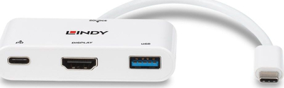 Пристапна станица Lindy USB C 43340, HDMI, USB 3.0, сива