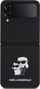 Mbulesë telefoni Karl Lagerfeld Saffiano Karl &amp; Choupette, për Samsung Galaxy Z Flip4, lëkurë ekologjike, e zezë